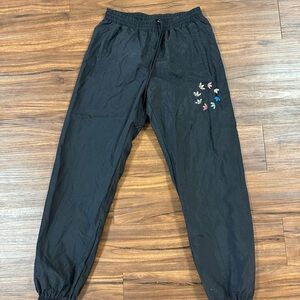 adidas Black Joggers With Colorful Design